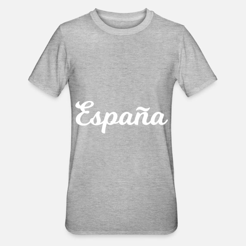 Spanien - Unisex Polycotton T-Shirt - Grau meliert
