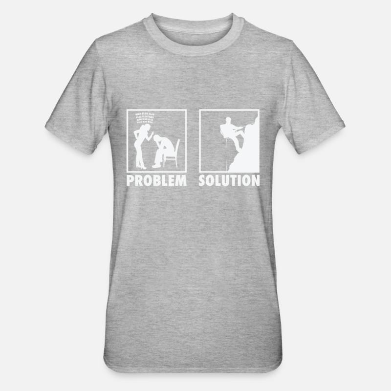 Déclaration de l’alpiniste - T-shirt polycoton Unisexe - gris chiné