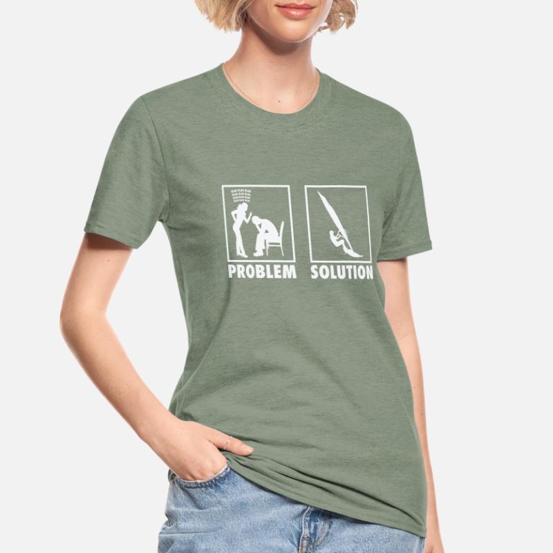 Windsurfing Windsurfer Statement Problem Solution. Unisex Polycotton T-Shirt