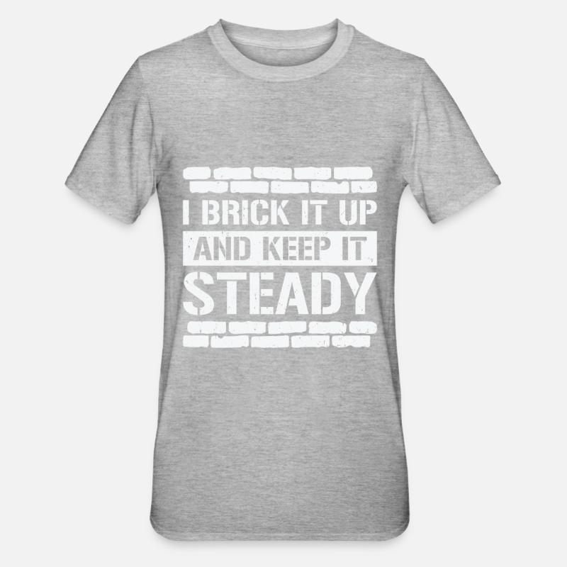 Bricklayer Brick Mason Masonry - Unisex Polycotton T-Shirt - heather grey