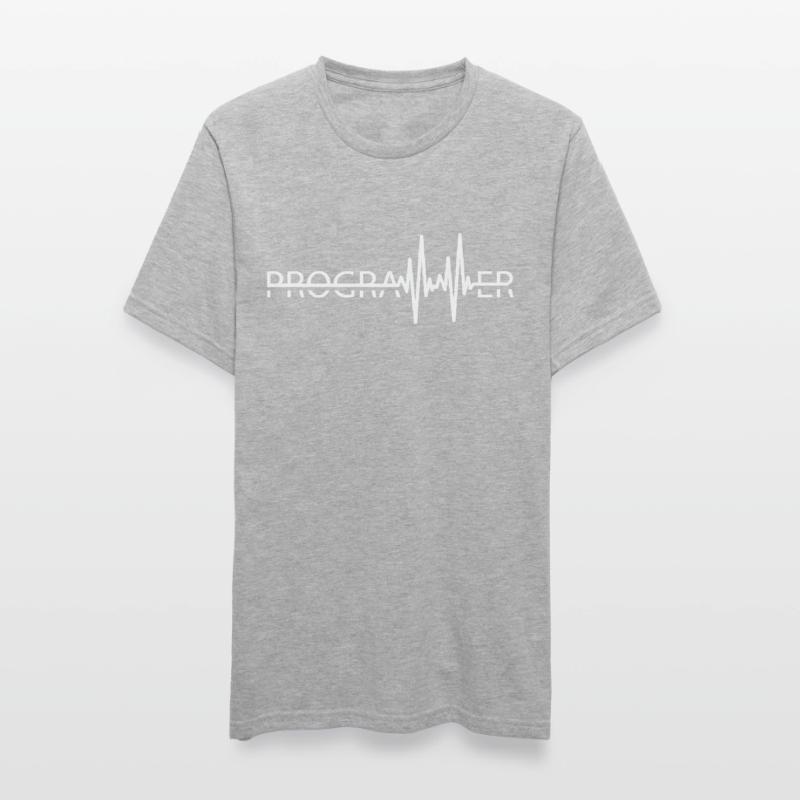 Programmeur Codeur de programmation Heartbeat T-shirt polycoton Unisexe