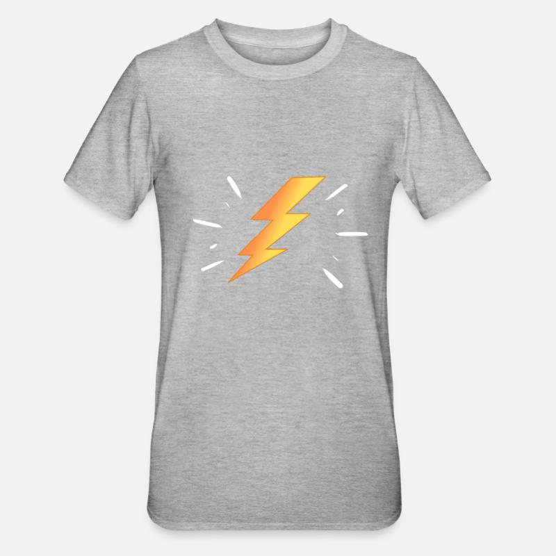 Rapide comme l'éclair - T-shirt polycoton Unisexe - gris chiné
