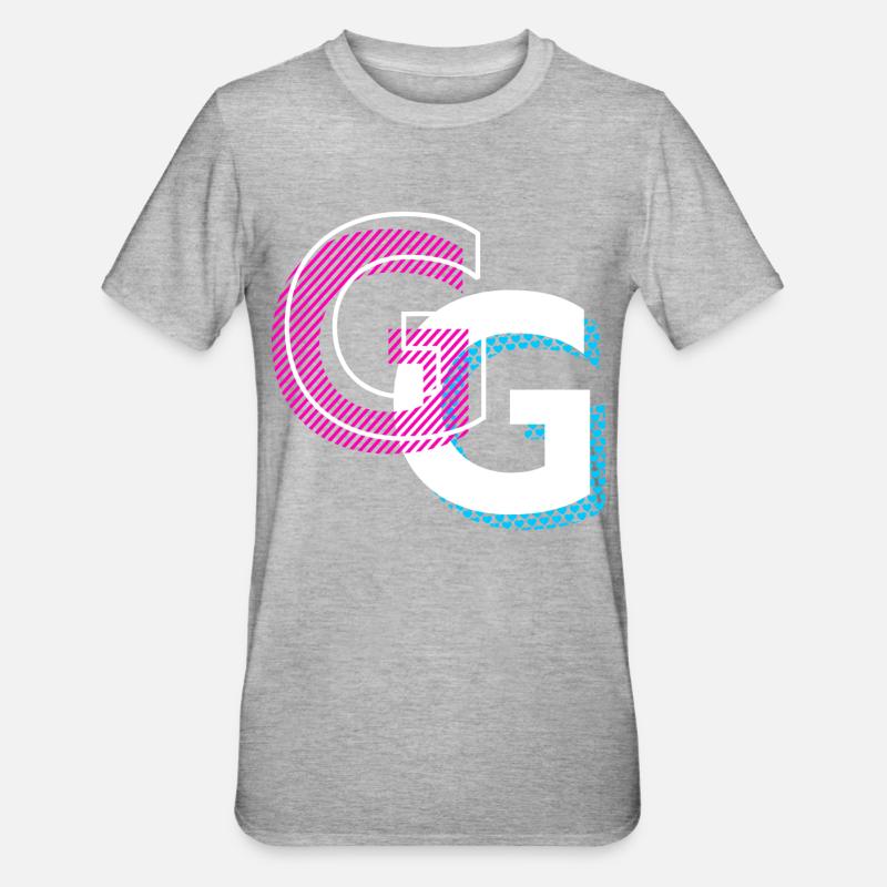 Graffiti G Design Geschenk - Unisex Polycotton T-Shirt - Grau meliert