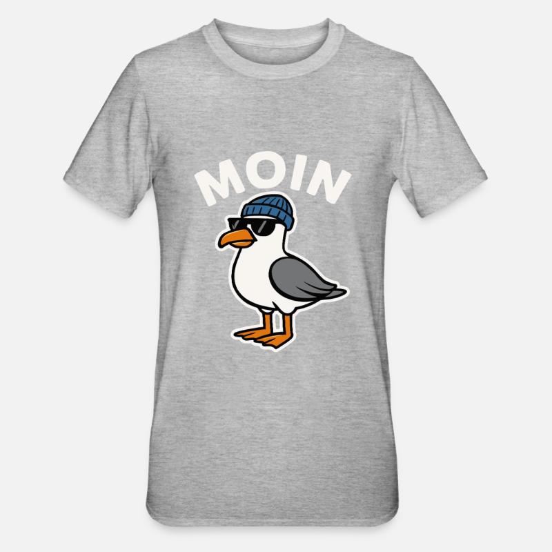 Moin Seagull - T-shirt polycoton Unisexe - gris chiné