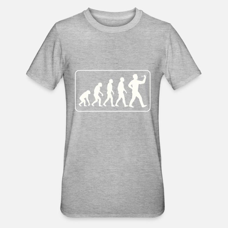Evolution Dart - Unisex Polycotton T-Shirt - heather grey