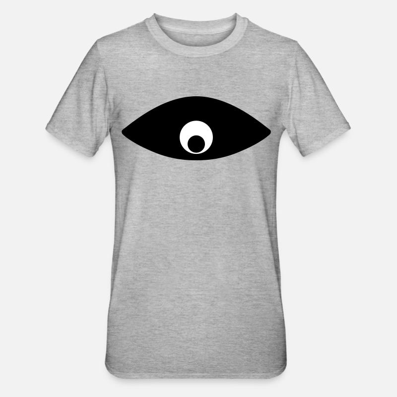L’œil qui vous observe - T-shirt polycoton Unisexe - gris chiné