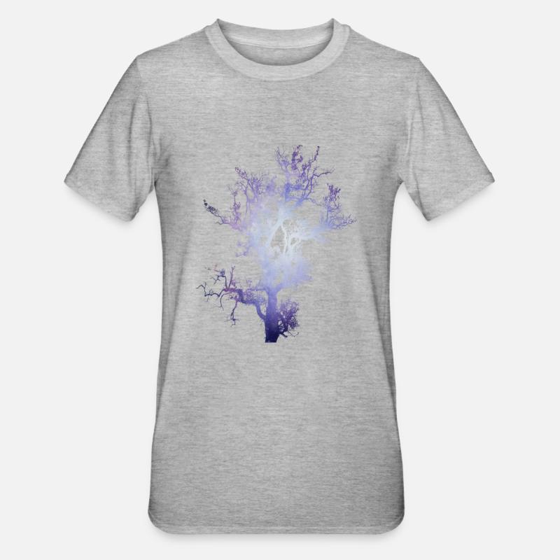 Arbre de l'espace - T-shirt polycoton Unisexe - gris chiné