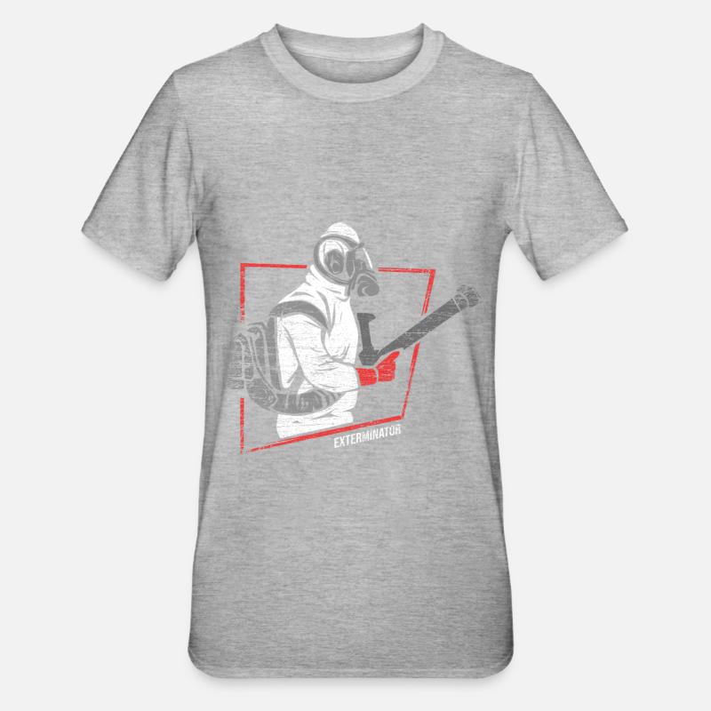 Exterminator pest gift - Unisex Polycotton T-Shirt - heather grey