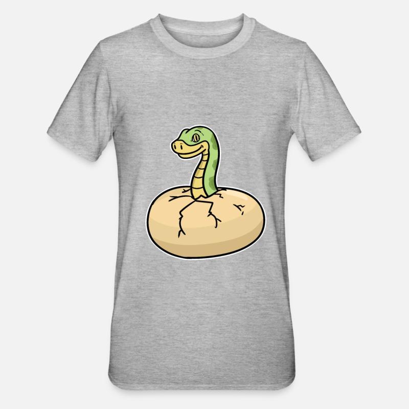 python - Unisex Polycotton T-Shirt - heather grey