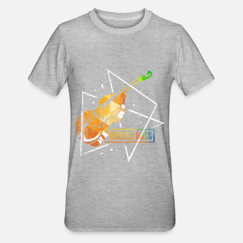 Polygone violon double basse - T-shirt polycoton Unisexe - gris chiné