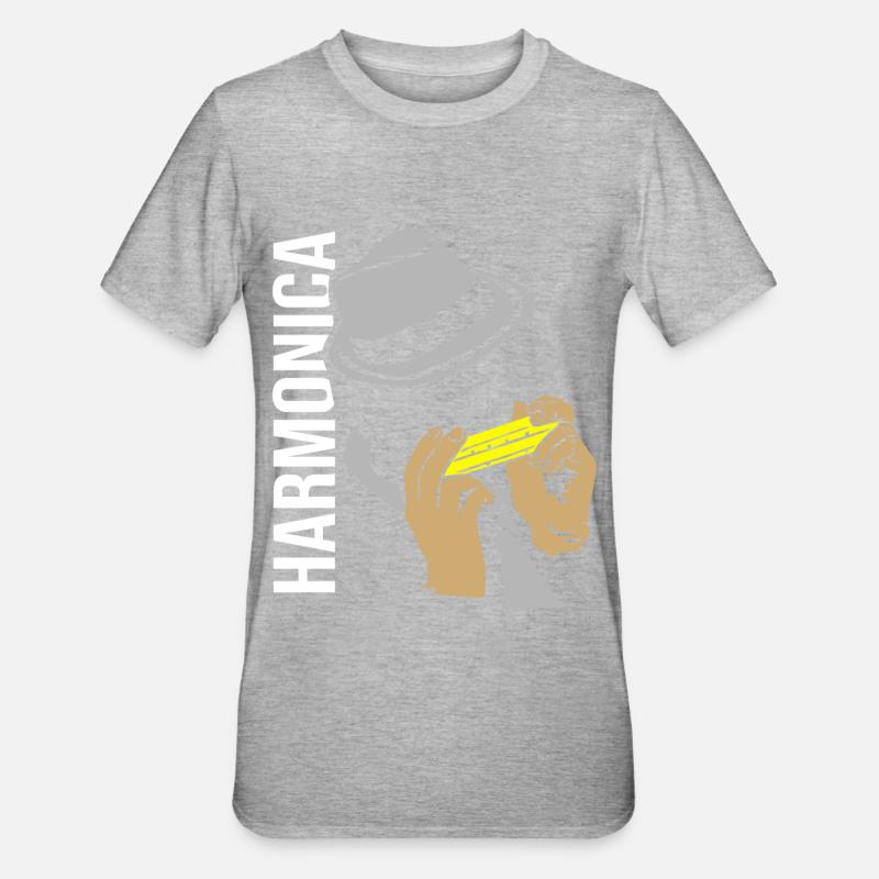 harmonica - Unisex Polycotton T-Shirt - heather grey
