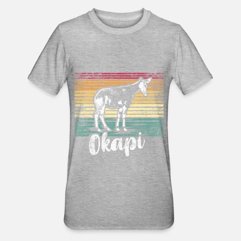 Okapi gift - Unisex Polycotton T-Shirt - heather grey