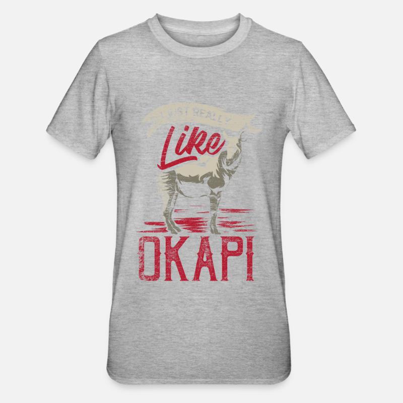 Okapi gift - Unisex Polycotton T-Shirt - heather grey