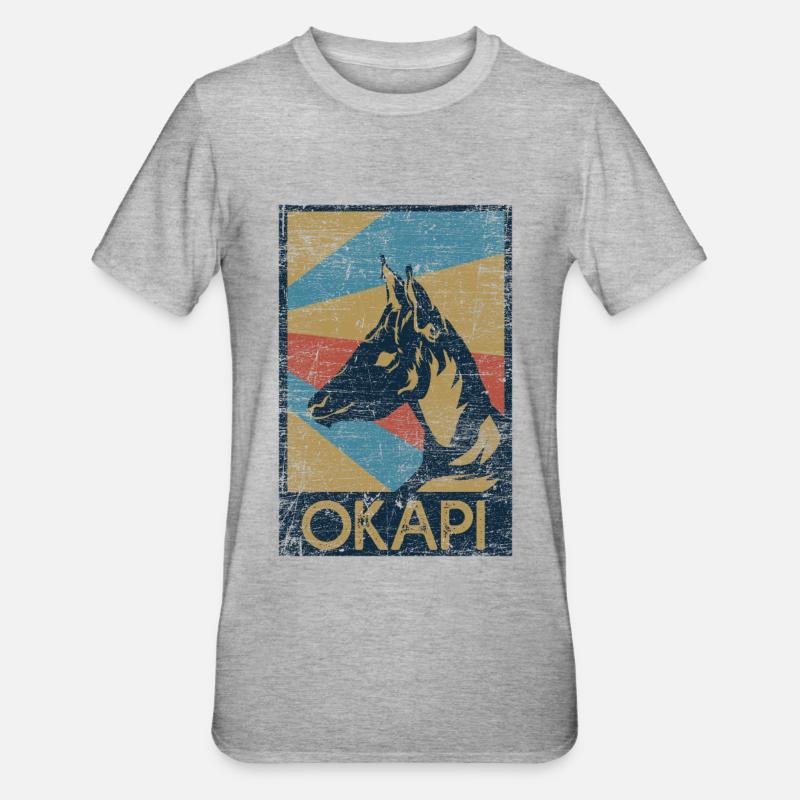 Okapi gift - Unisex Polycotton T-Shirt - heather grey
