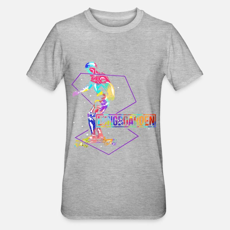 Longboard Polygone - T-shirt polycoton Unisexe - gris chiné