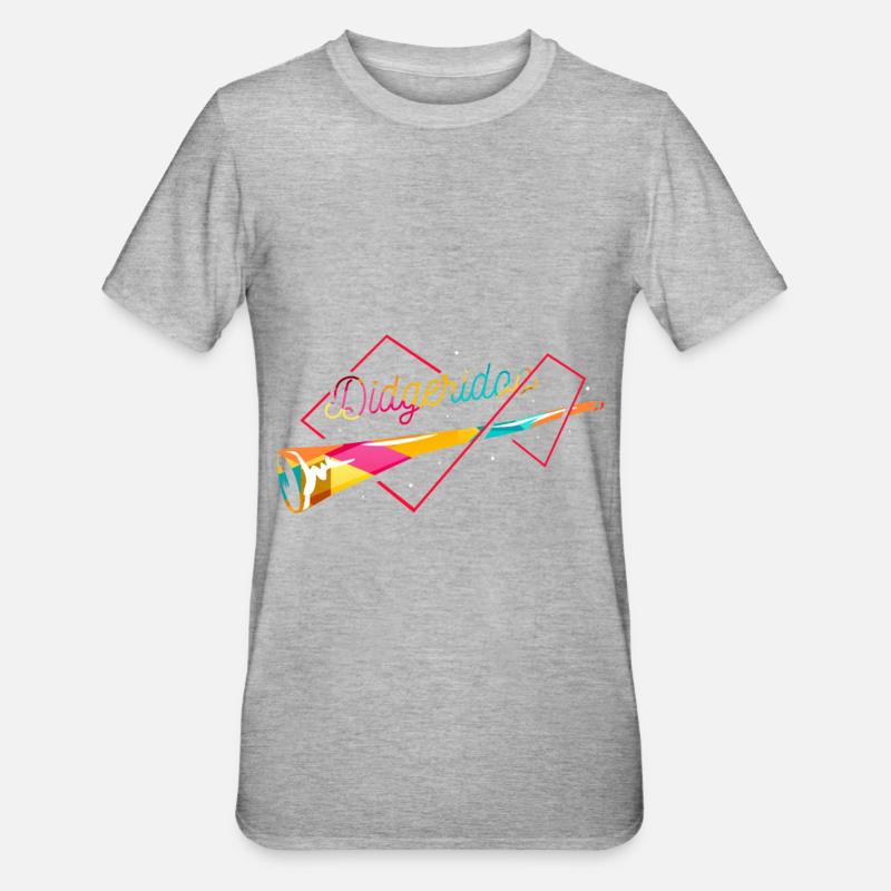 Polygone de didgeridoo - T-shirt polycoton Unisexe - gris chiné