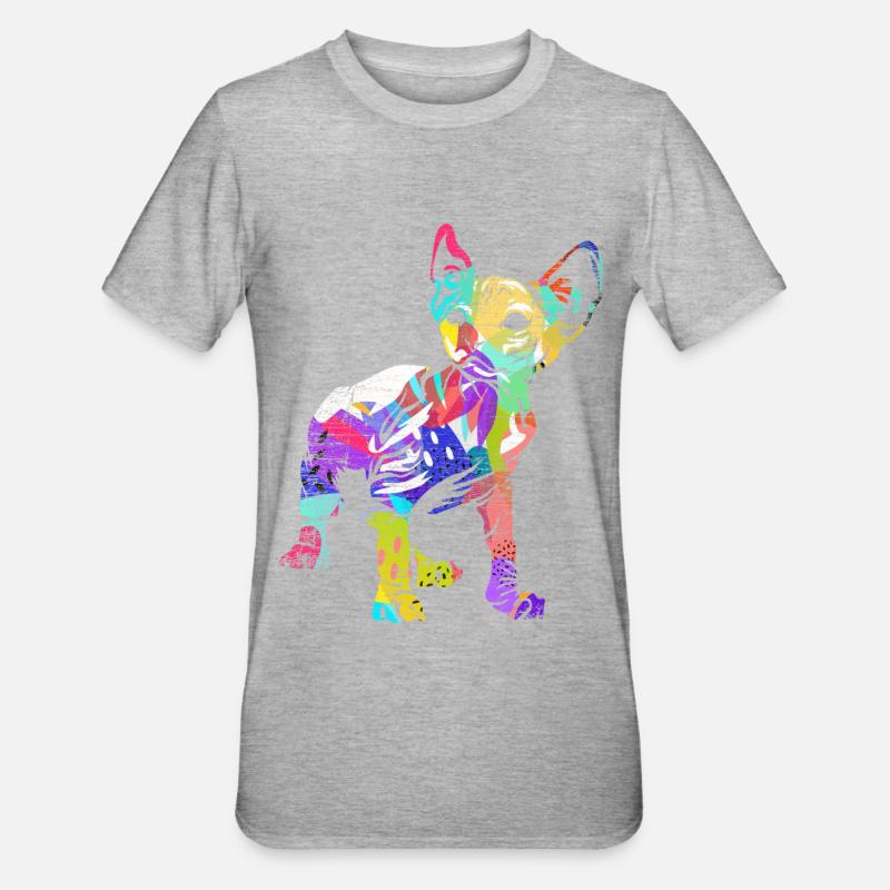 Sphynx Geschenk - Unisex Polycotton T-Shirt - Grau meliert