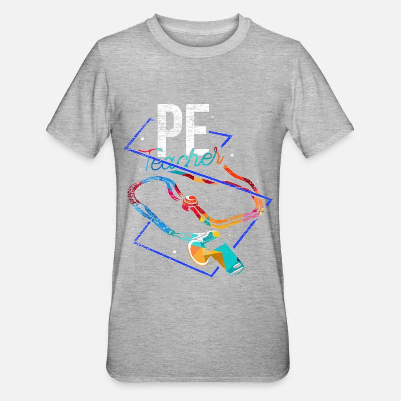 Polygone de professeur d'éducation physique - T-shirt polycoton Unisexe - gris chiné