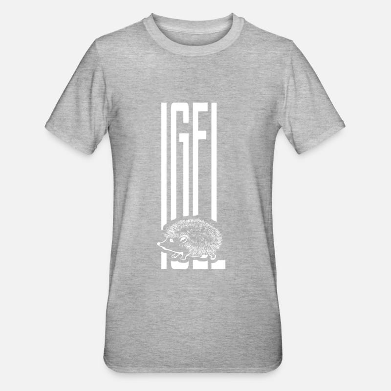 Hérisson Cadeau - T-shirt polycoton Unisexe - gris chiné