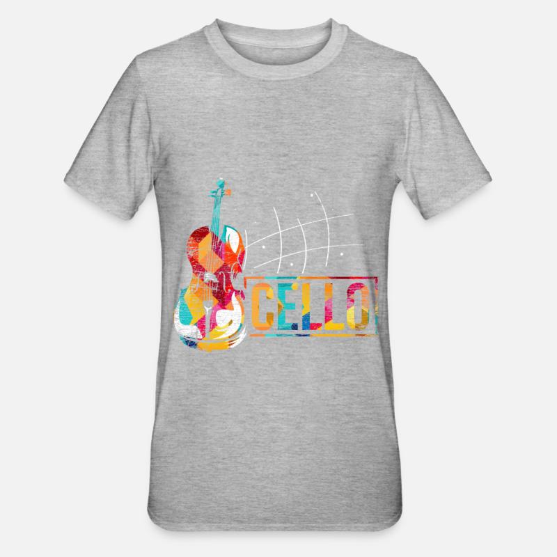Violoncelle cadeau - T-shirt polycoton Unisexe - gris chiné
