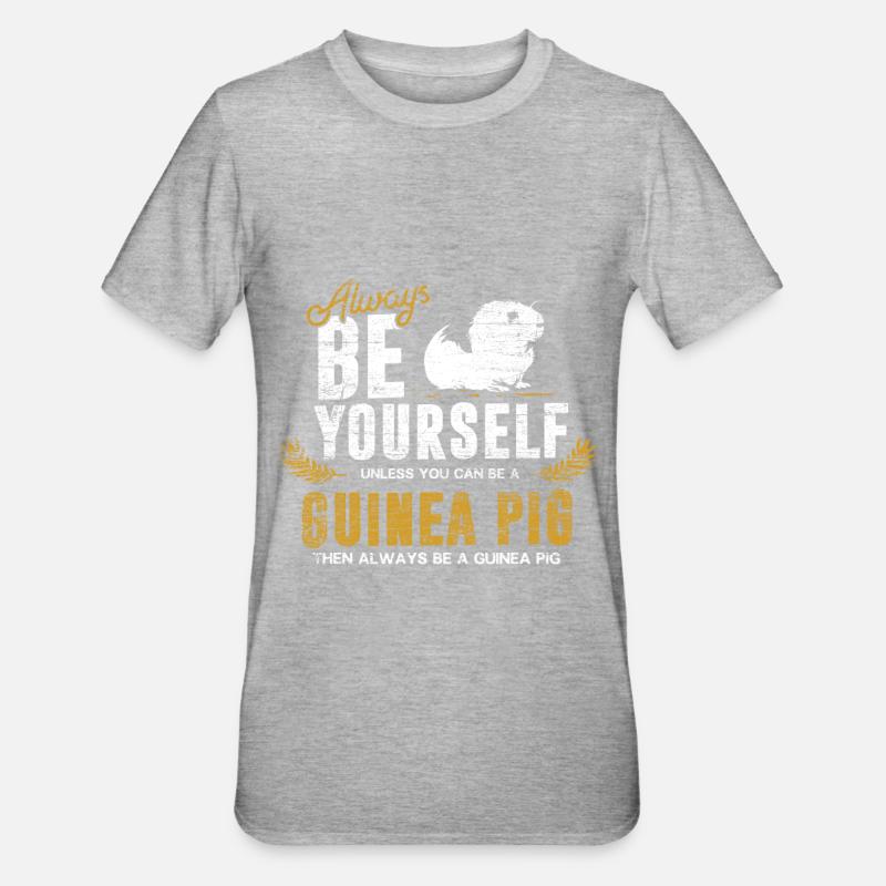 Cadeau cochon d'Inde - T-shirt polycoton Unisexe - gris chiné