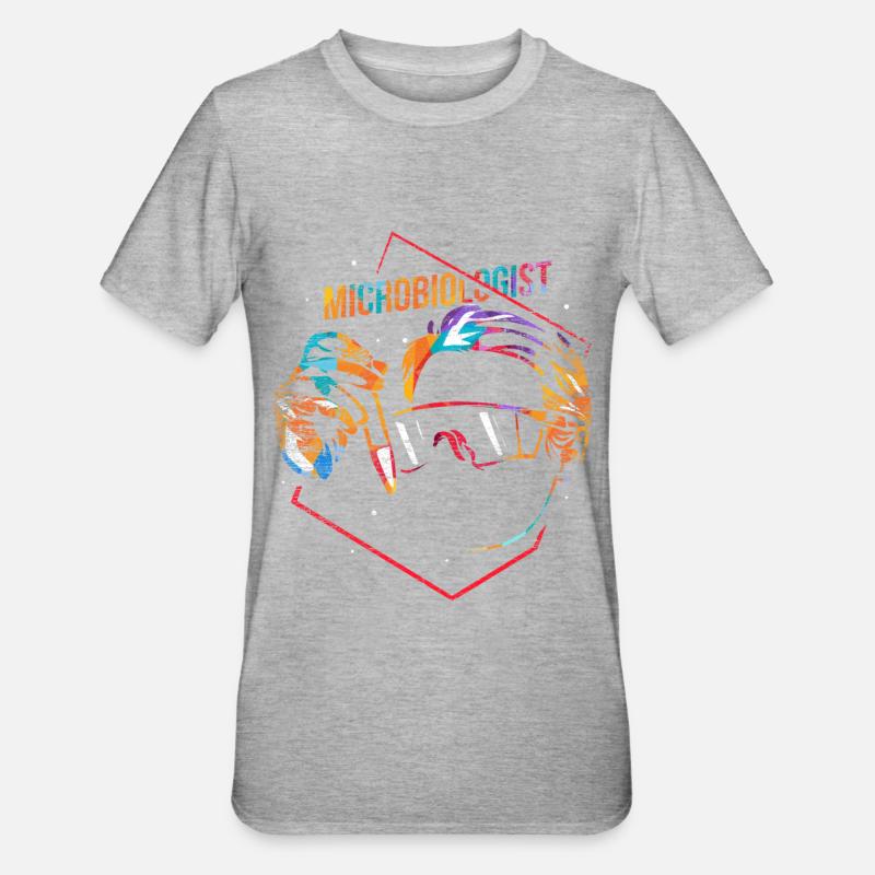 Cadeau microbiologiste - T-shirt polycoton Unisexe - gris chiné