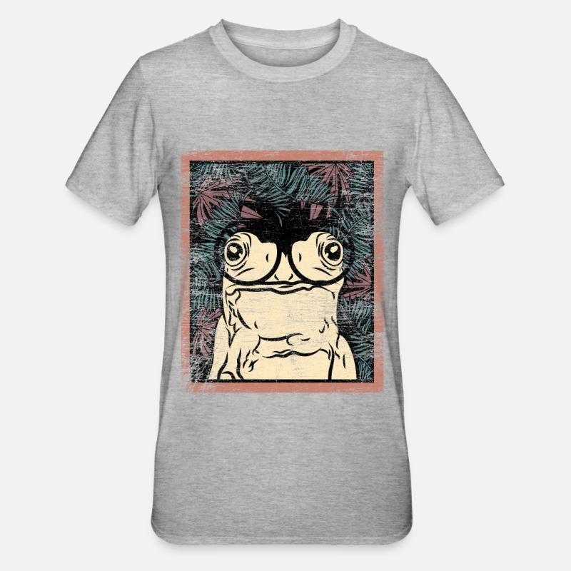 Frog toad gift - Unisex Polycotton T-Shirt - heather grey