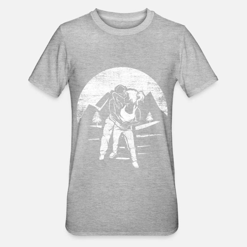 Krav Maga Geschenk - Unisex Polycotton T-Shirt - Grau meliert