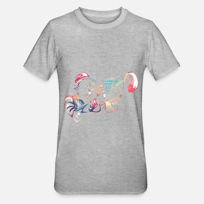 Trompette bugle - T-shirt polycoton Unisexe - gris chiné