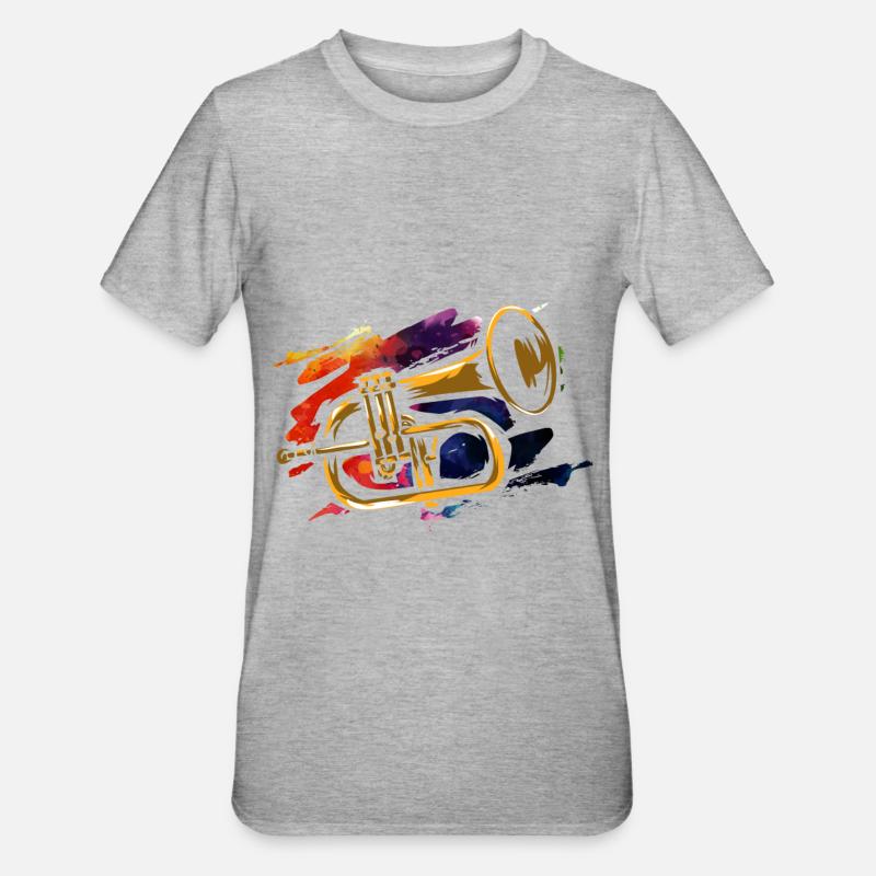 Trompette bugle - T-shirt polycoton Unisexe - gris chiné
