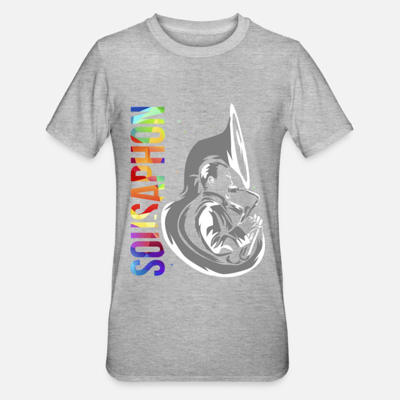 Sousaphon - Unisex Polycotton T-Shirt - Grau meliert