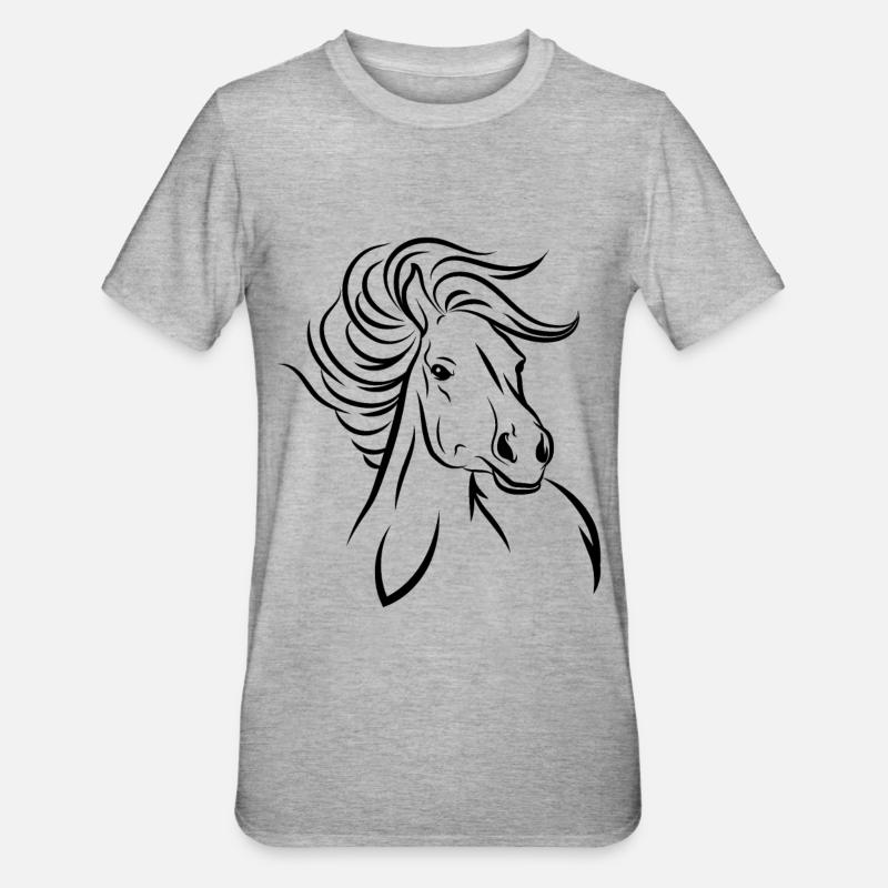 Cheval cheval - T-shirt polycoton Unisexe - gris chiné