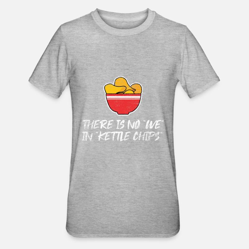Potato chips chips snack - Unisex Polycotton T-Shirt - heather grey
