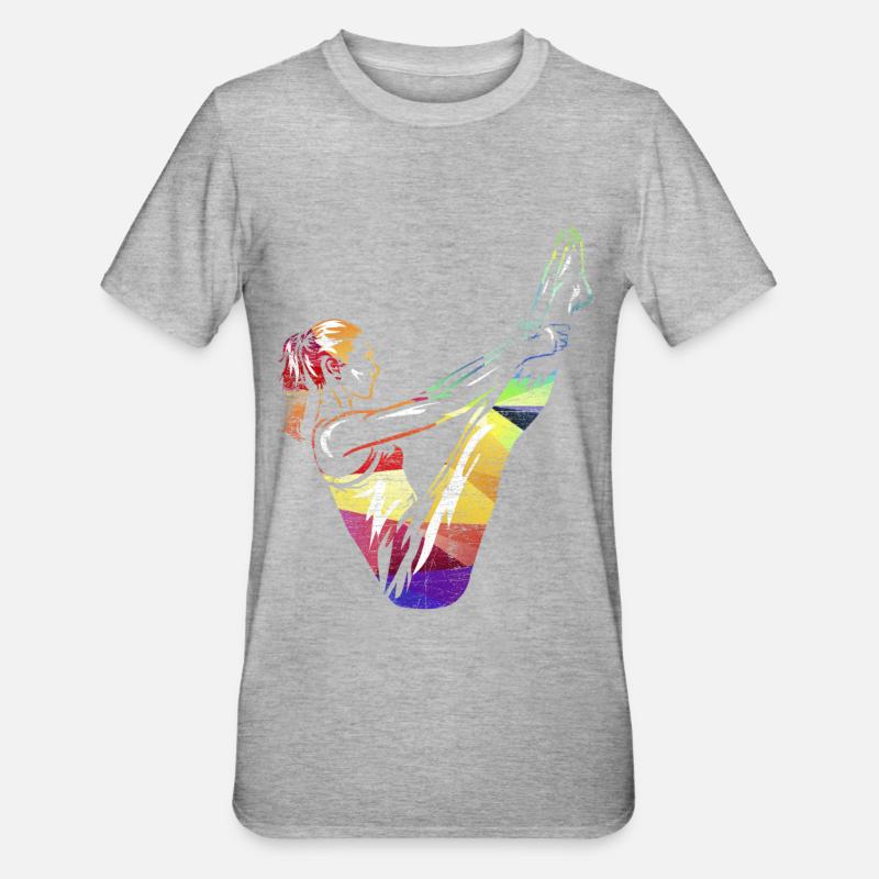 Pilates Geschenk - Unisex Polycotton T-Shirt - Grau meliert