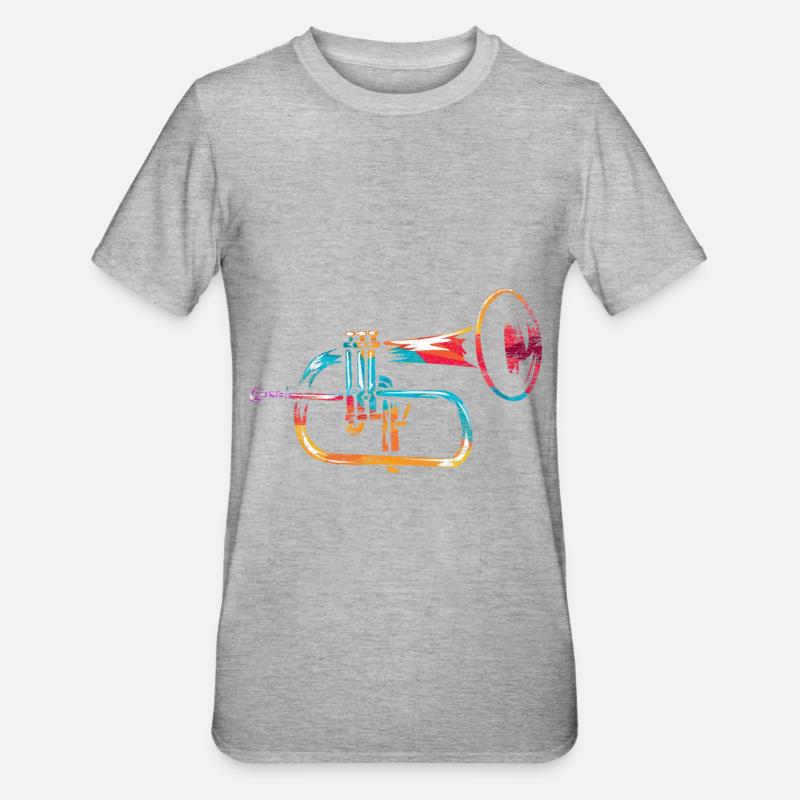 Cadeau bugle - T-shirt polycoton Unisexe - gris chiné