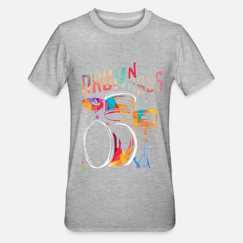 Batterie et basse - T-shirt polycoton Unisexe - gris chiné