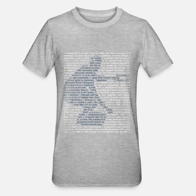 Wakeboard - T-shirt polycoton Unisexe - gris chiné