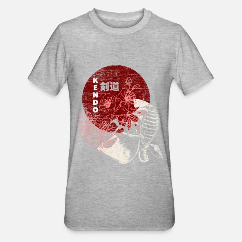Filles de Kendo - T-shirt polycoton Unisexe - gris chiné