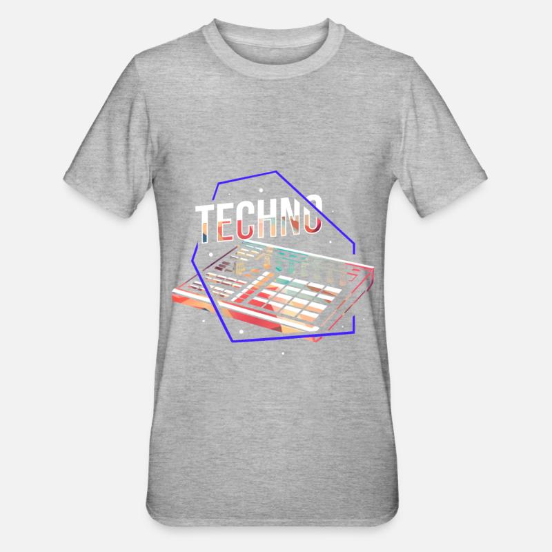 Techno - T-shirt polycoton Unisexe - gris chiné