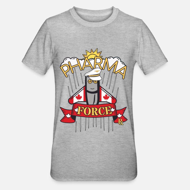 Pharmacie Canada Pharma Force - T-shirt polycoton Unisexe - gris chiné