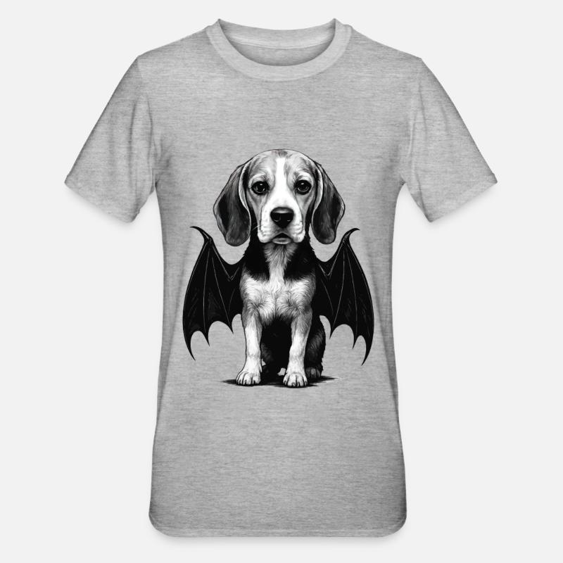 Beagle - Unisex Polycotton T-Shirt - Grau meliert