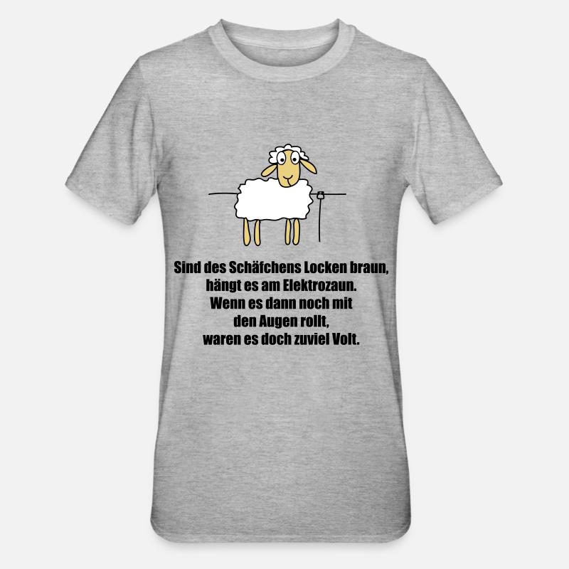 schaefchen - Unisex Polycotton T-Shirt - Grau meliert