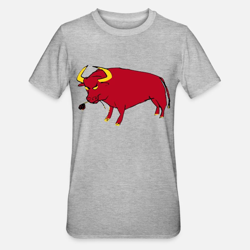 Taureau Basque - T-shirt polycoton Unisexe - gris chiné