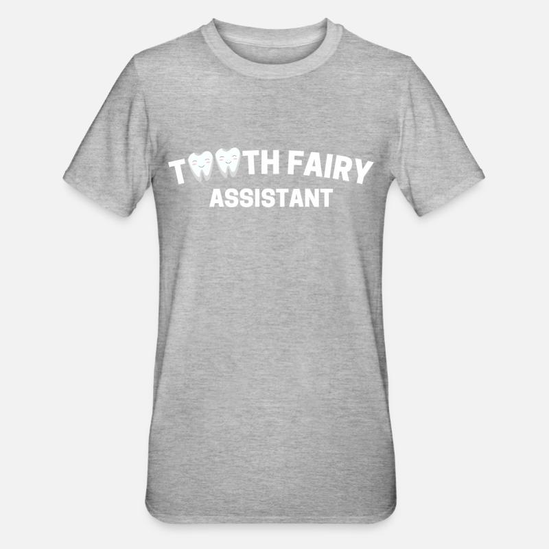 ASSISTANT FÉE DES DENTS - T-shirt polycoton Unisexe - gris chiné
