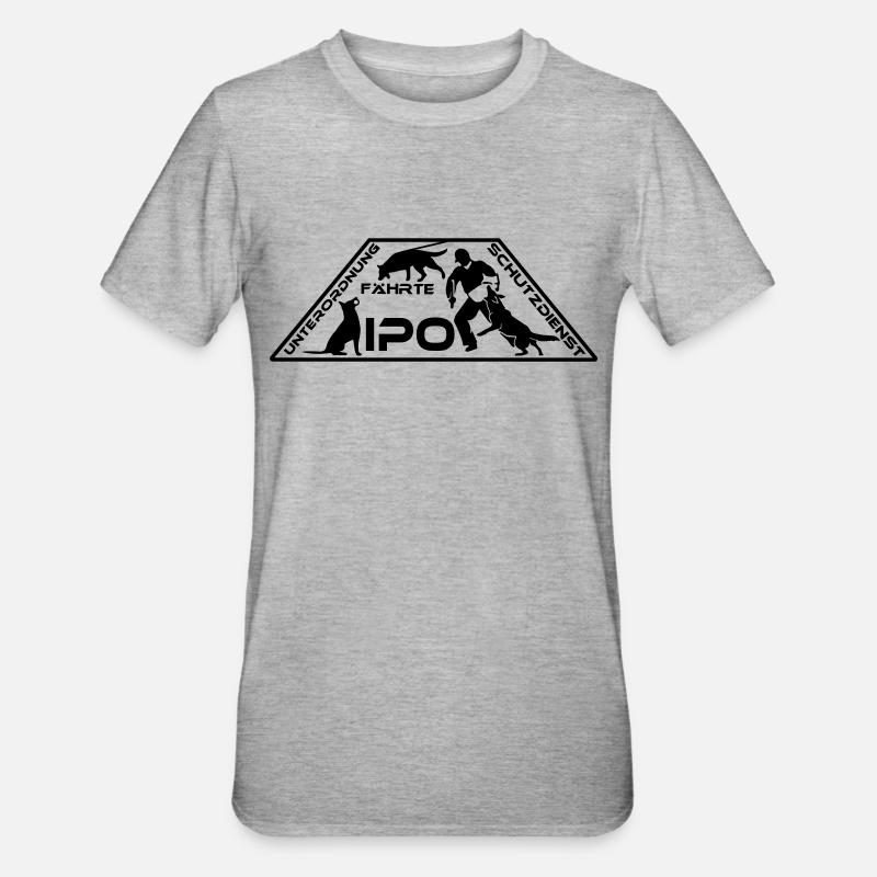 487 IPO Triangle - T-shirt polycoton Unisexe - gris chiné