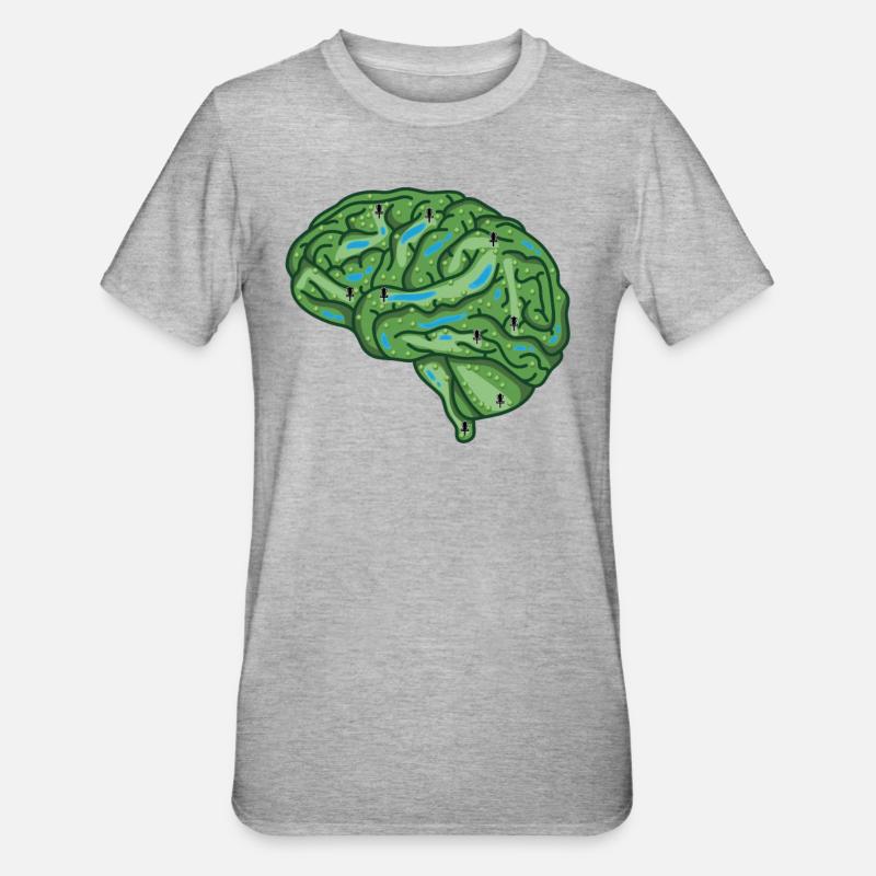 Disc Golf hjerne - Unisex polycotton T-shirt - undefined