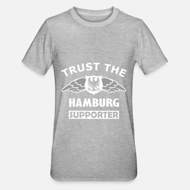 Faites confiance au Hamburger - T-shirt polycoton Unisexe - gris chiné