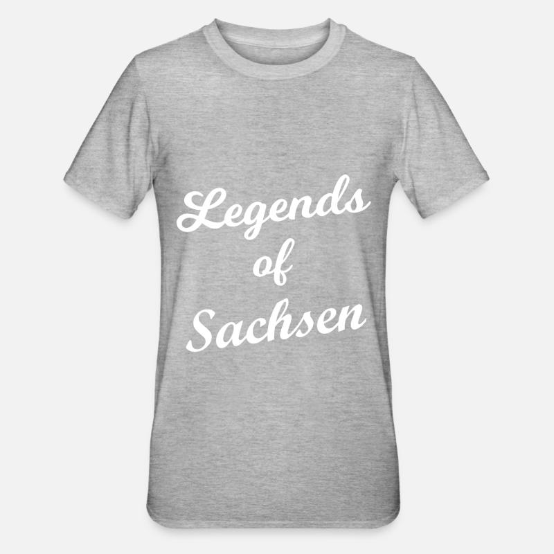 Légendes de Saxe - T-shirt polycoton Unisexe - gris chiné