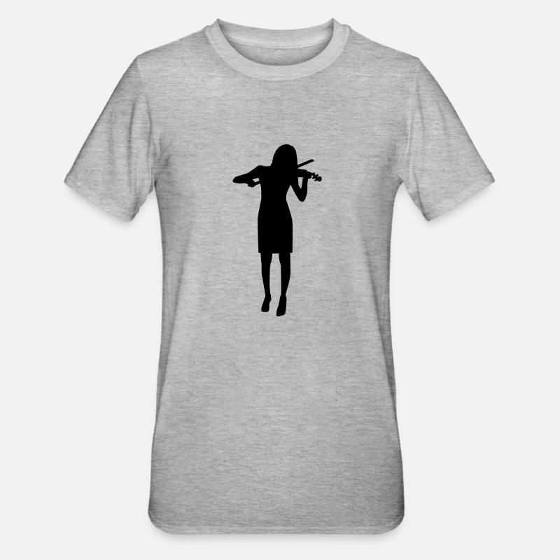 Violon - T-shirt polycoton Unisexe - gris chiné