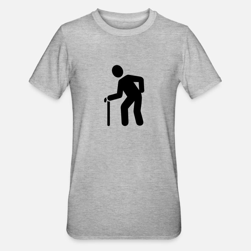 Rentner - Unisex Polycotton T-Shirt - Grau meliert
